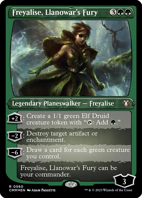 Freyalise, Llanowar's Fury - Commander Masters - Etched Foil