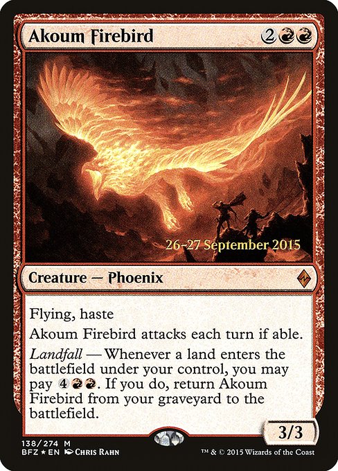 Akoum Firebird - Battle for Zendikar Promos - Promo Foil