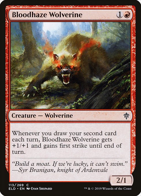 Bloodhaze Wolverine - Throne of Eldraine