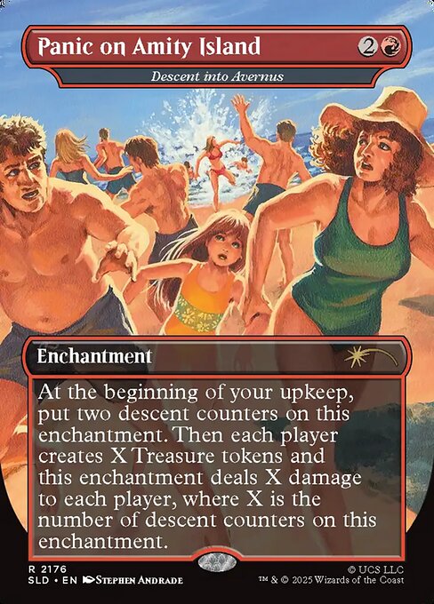 Panic on Amity Island (Descent into Avernus) - Secret Lair Drop - Borderless