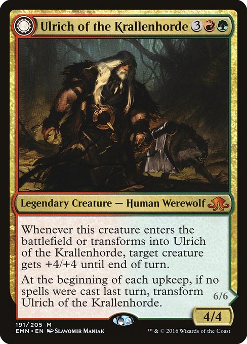 Ulrich of the Krallenhorde // Ulrich, Uncontested Alpha - Eldritch Moon