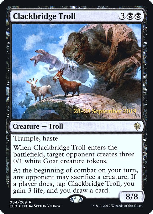 Clackbridge Troll - Throne of Eldraine Promos - Promo Foil