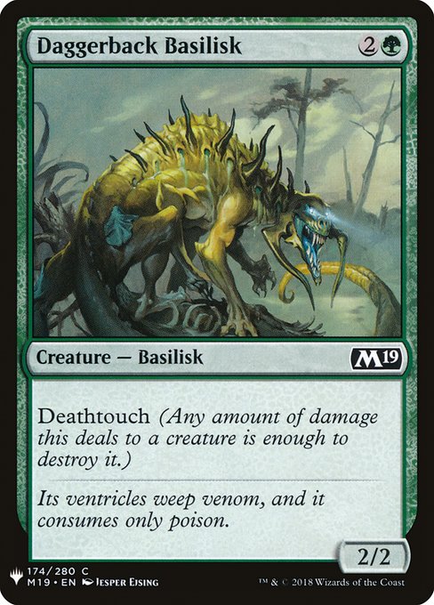 Daggerback Basilisk - The List