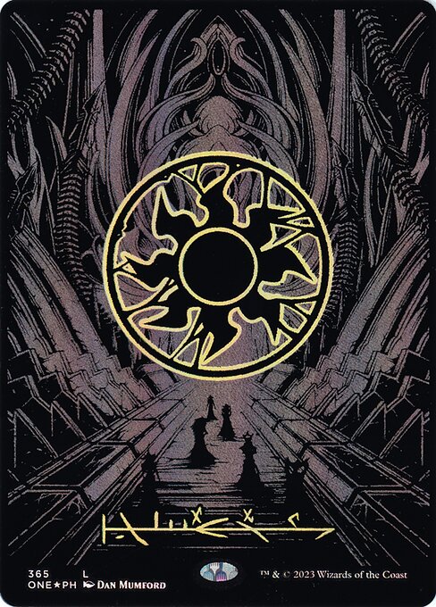 Plains - Phyrexia: All Will Be One - Oil Slick, Raised Foil, Borderless