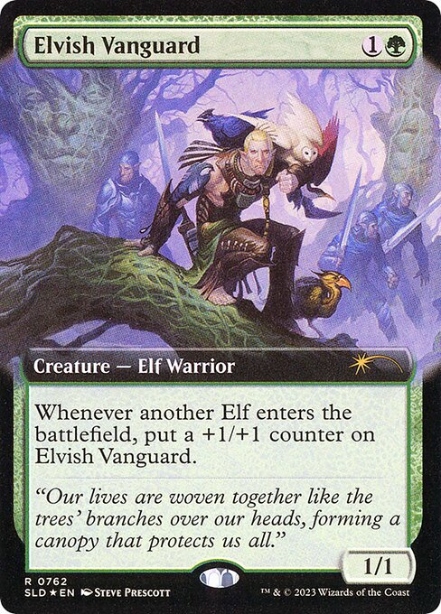 Elvish Vanguard - Secret Lair Drop - Extended Art
