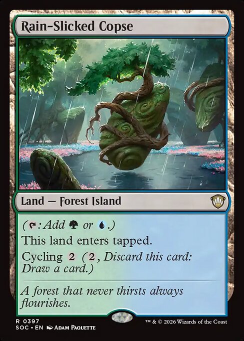 Rain-Slicked Copse - Secrets of Strixhaven Commander