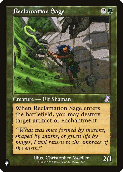 Reclamation Sage - The List