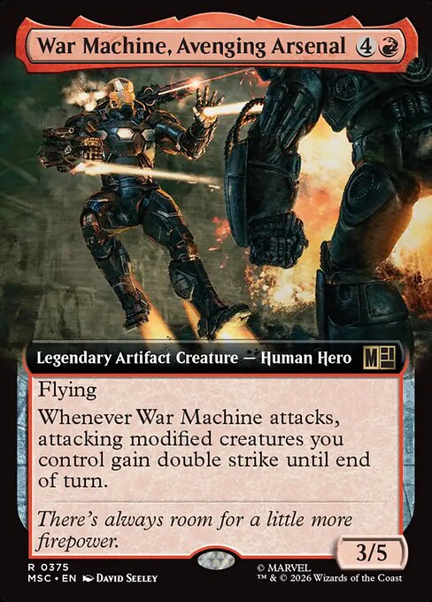 War Machine, Avenging Arsenal - Marvel Super Heroes Commander - Extended Art