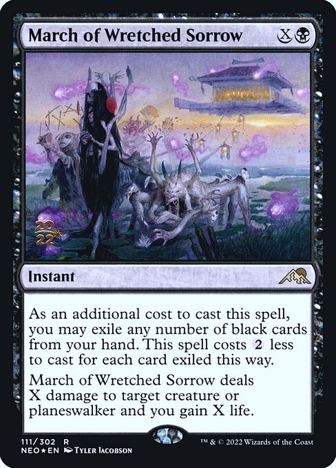 March of Wretched Sorrow - Kamigawa: Neon Dynasty Promos - Promo Foil