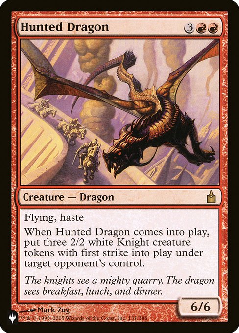 Hunted Dragon - The List