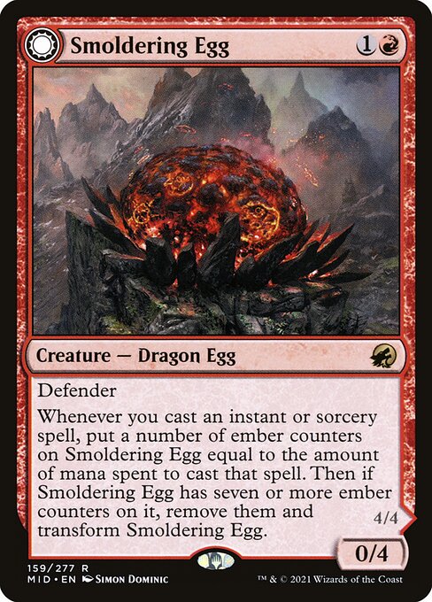 Smoldering Egg // Ashmouth Dragon - Innistrad: Midnight Hunt