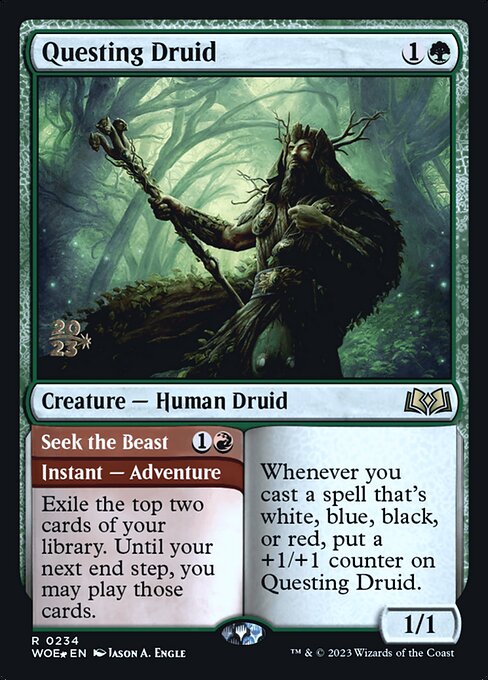 Questing Druid // Seek the Beast - Wilds of Eldraine Promos - Promo Foil