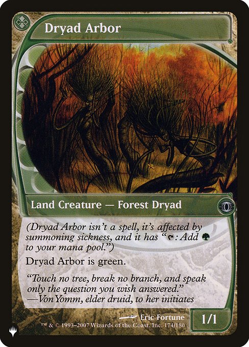 Dryad Arbor - The List