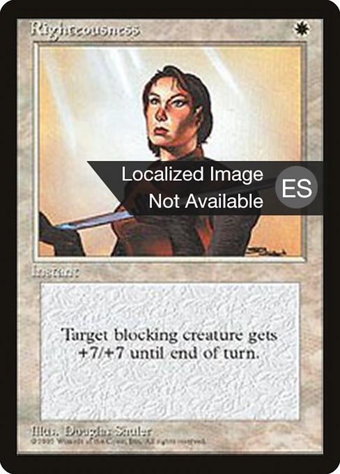Rectitud (Righteousness) - Fourth Edition Foreign Black Border