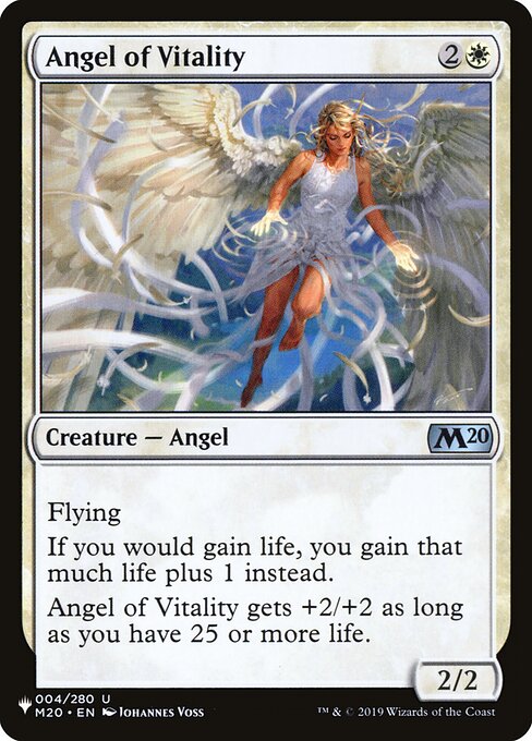 Angel of Vitality - The List