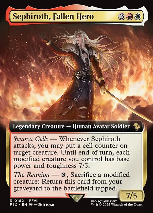 Sephiroth, Fallen Hero - Final Fantasy Commander - Extended Art