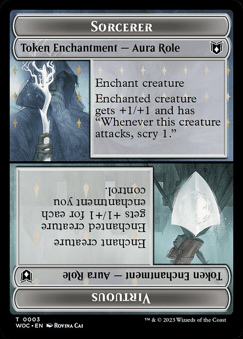 Sorcerer // Virtuous - Wilds of Eldraine Commander Tokens