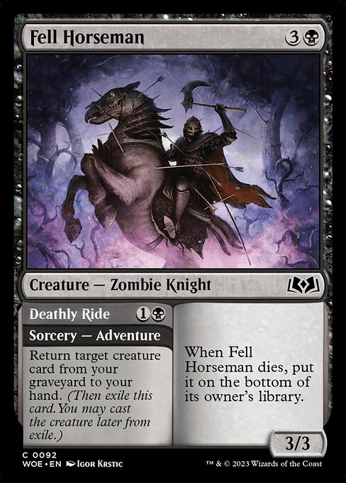 Fell Horseman // Deathly Ride - Wilds of Eldraine
