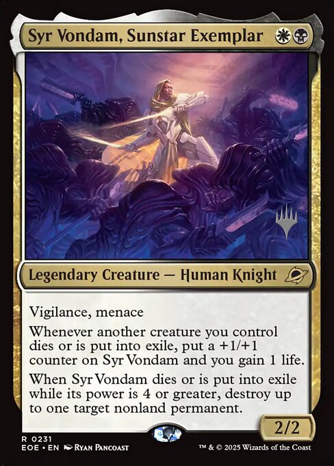 Syr Vondam, Sunstar Exemplar - Edge of Eternities Promos