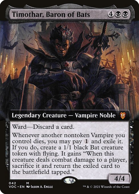 Timothar, Baron of Bats - Crimson Vow Commander - Extended Art