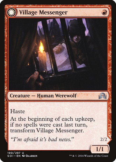 Village Messenger // Moonrise Intruder - Shadows over Innistrad