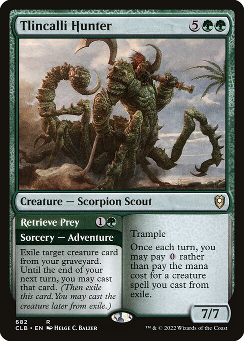 Tlincalli Hunter // Retrieve Prey - Commander Legends: Battle for Baldur's Gate