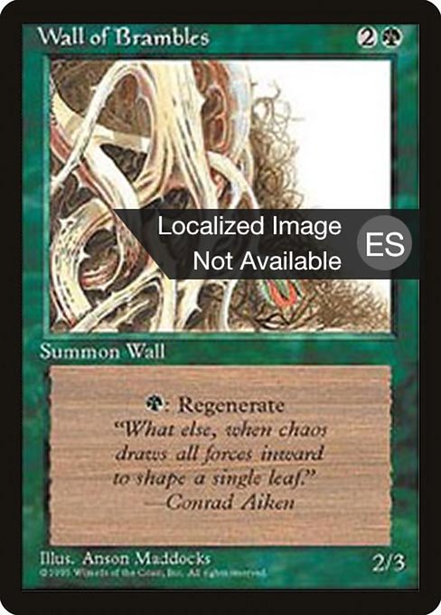 Wall of Brambles - Fourth Edition Foreign Black Border