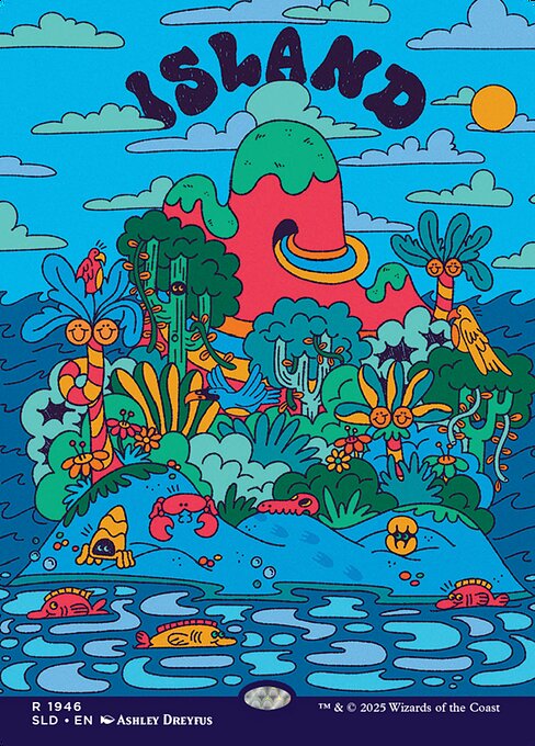 Island - Secret Lair Drop - Borderless