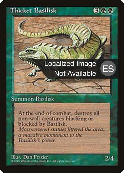 Basilisco de maleza (Thicket Basilisk) - Fourth Edition Foreign Black Border
