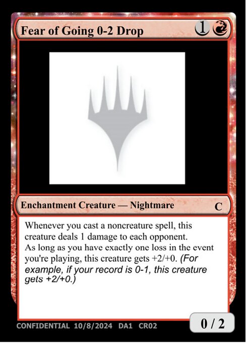 Fear of Going 0-2 Drop - Unknown Event