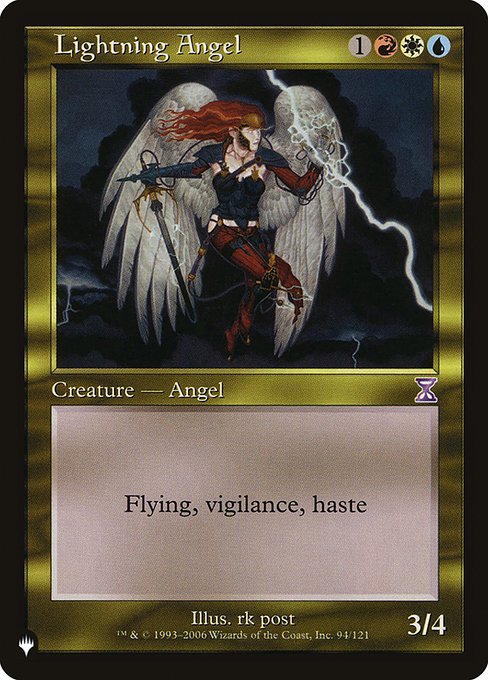 Lightning Angel - The List