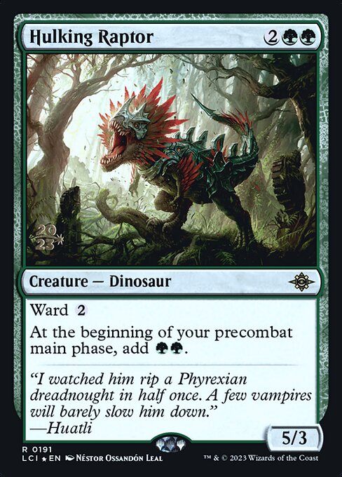 Hulking Raptor - The Lost Caverns of Ixalan Promos - Promo Foil