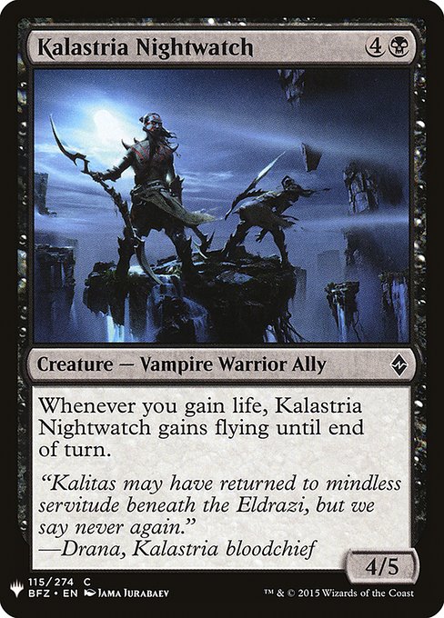 Kalastria Nightwatch - The List