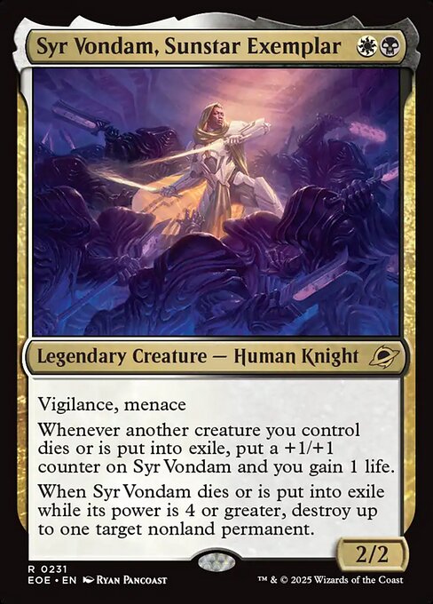 Syr Vondam, Sunstar Exemplar - Edge of Eternities