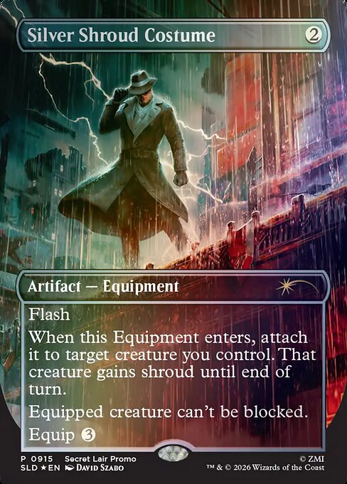 Silver Shroud Costume - Secret Lair Drop - Borderless