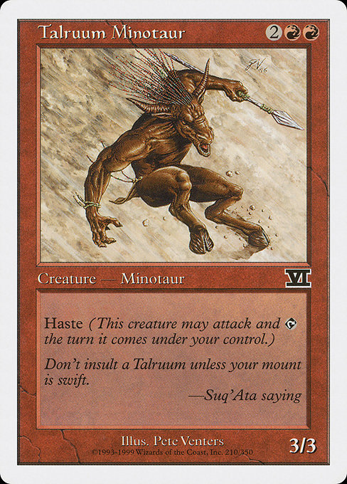 Talruum Minotaur - Classic Sixth Edition