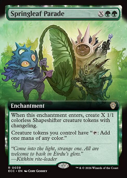 Springleaf Parade - Lorwyn Eclipsed Commander - Extended Art