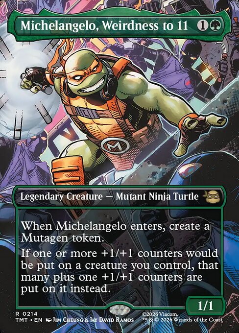 Michelangelo, Weirdness to 11 - Teenage Mutant Ninja Turtles - Borderless