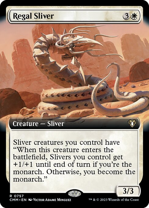 Regal Sliver - Commander Masters - Extended Art