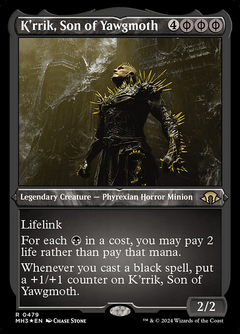 K'rrik, Son of Yawgmoth - Modern Horizons 3 - Etched Foil