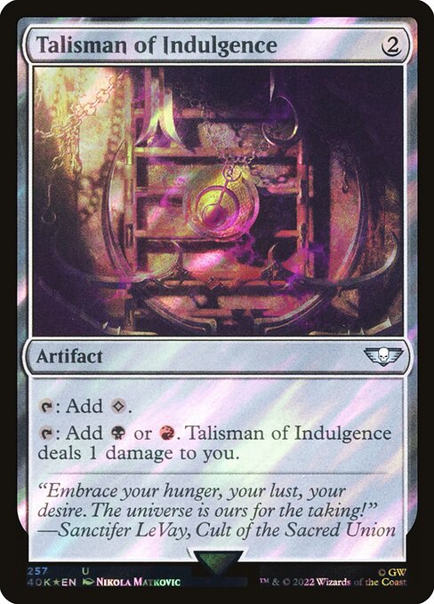 Talisman of Indulgence - Warhammer 40,000 Commander - Surge Foil