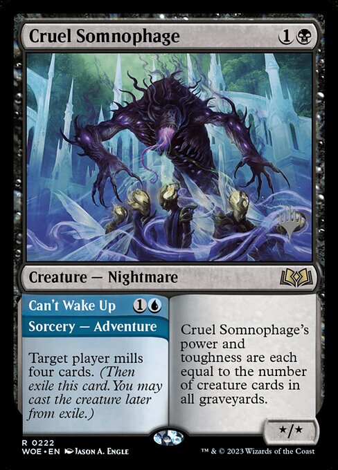 Cruel Somnophage // Can't Wake Up - Wilds of Eldraine Promos