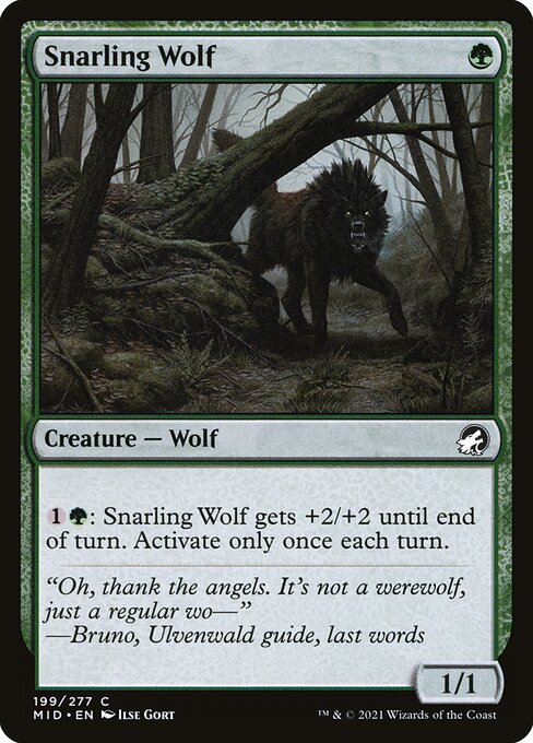Snarling Wolf - Innistrad: Midnight Hunt