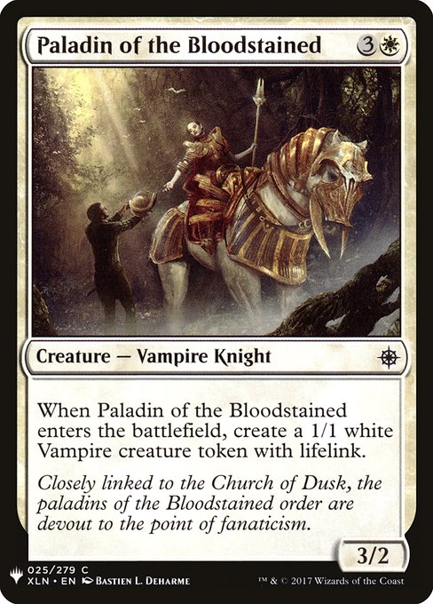 Paladin of the Bloodstained - The List