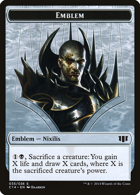 Ob Nixilis of the Black Oath Emblem - Commander 2014 Tokens