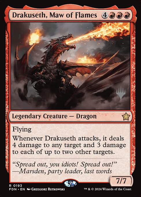 Drakuseth, Maw of Flames - Foundations Promos