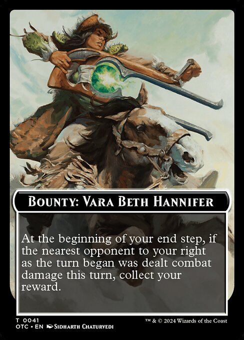 Bounty: Vara Beth Hannifer // Wanted! - Outlaws of Thunder Junction Commander Tokens