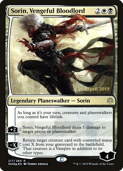 Sorin, Vengeful Bloodlord - War of the Spark Promos - Promo Foil