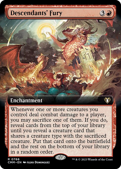 Descendants' Fury - Commander Masters - Extended Art