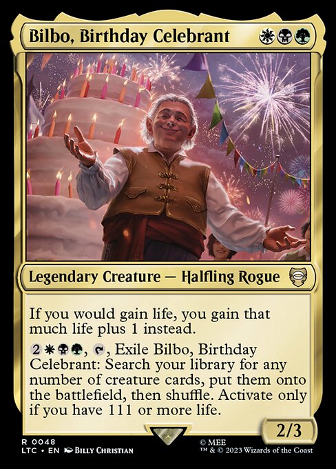 Bilbo, Birthday Celebrant - Tales of Middle-earth Commander